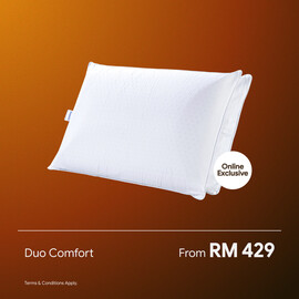Dunlopillo Duo Comfort Natural Latex Microfibre Filling Pillow 